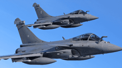 Fransız Hava ve Uzay Kuvvetleri'ne ait iki Rafal C savaş uçağı. Fotoğraf: Björn Trotzki