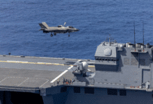 İngiltere ve ABD F 35B’leri JS Kaga’da Ortak Operasyon Yaptı