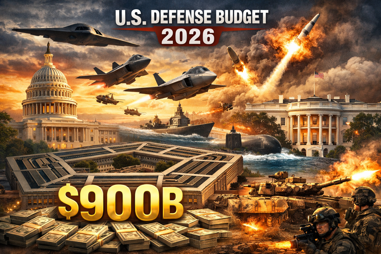 2026 savunma bütçesi; füze savunması, hava-uzay üstünlüğü, nükleer caydırıcılık ve sürdürülebilir askerî güç ekseninde şekillenmiş durumda.