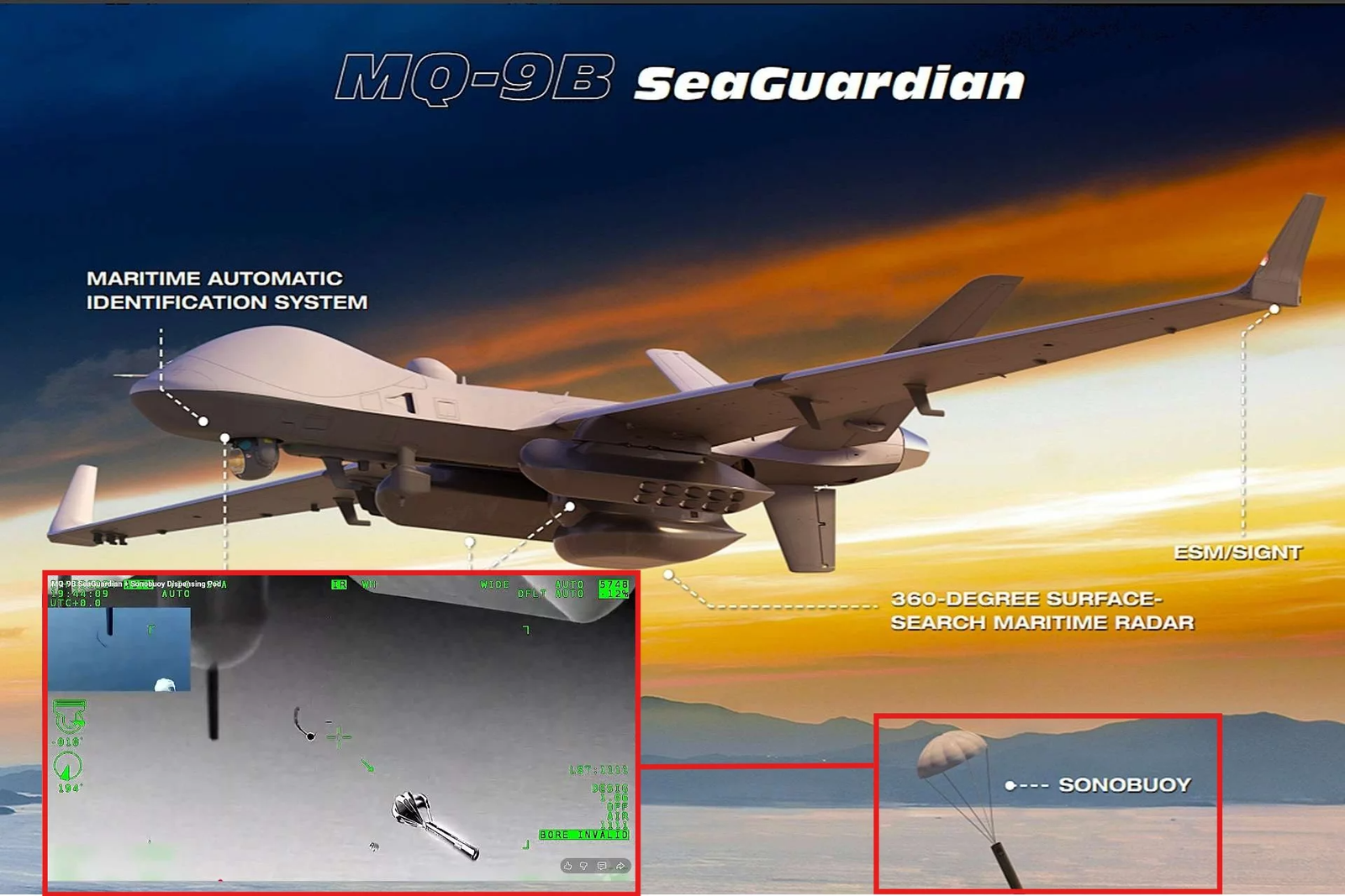 Denizaltı Avında İHA Devri SeaGuardian&rsquo;a &Ccedil;ifte Sonar G&uuml;c&uuml;