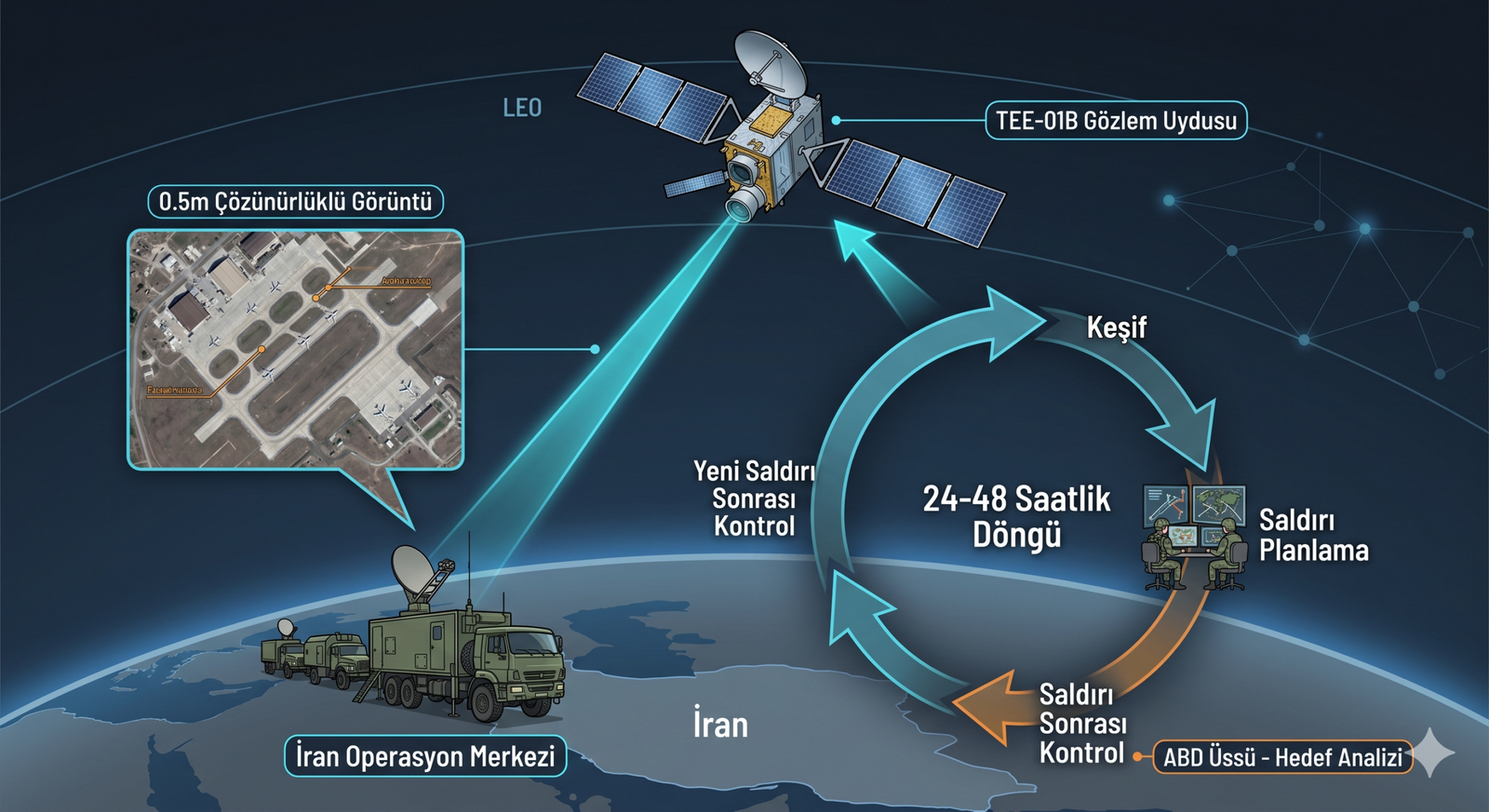 İran’ın Gizli Gözü: Çin Uydusuyla ABD Üslerine Darbe