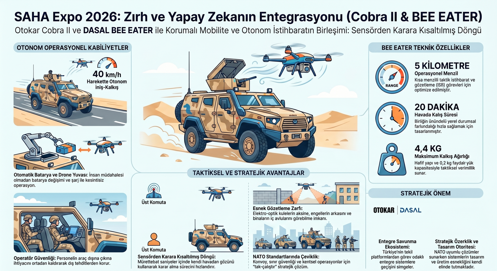 Cobra II ve BEE EATER: Zırhlı Keşifte Otonom Devrim Cobra II ve BEE EATER: Zırhlı Keşifte Otonom Devrim