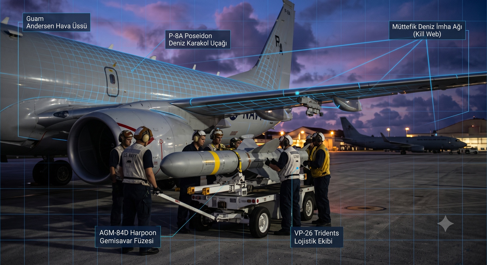 Pasifik'te Güç Gösterisi: P-8A Poseidon ve Harpoon Sahnede
