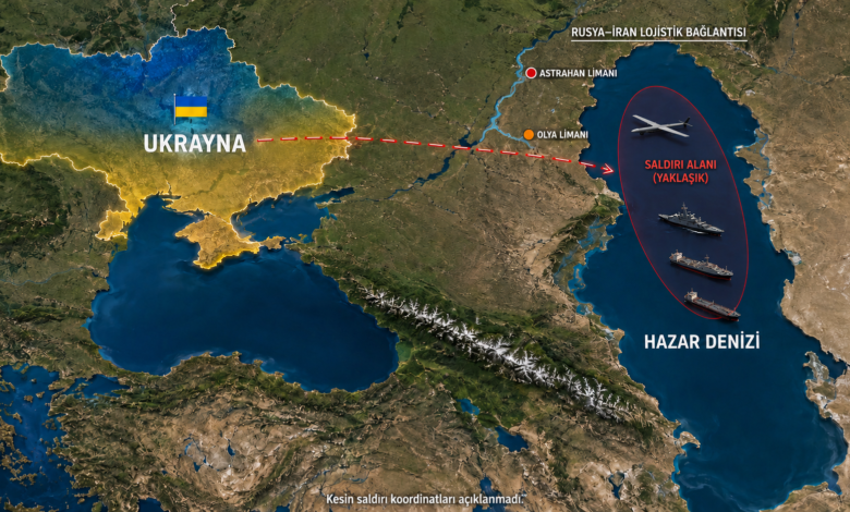 Ukrayna Hazar Denizinde Rus ve İran kökenli deniz unsurlarına saldırı düzenledi